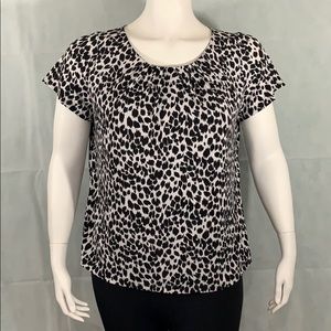 NWT Liz Claiborne Animal print 1X career top